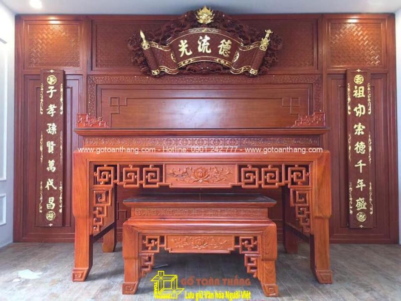 Bàn Thờ đứng hiện đại gỗ Gõ đỏ BT-01 Bàn Thờ đứng hiện đại gỗ Gõ đỏ BT-01