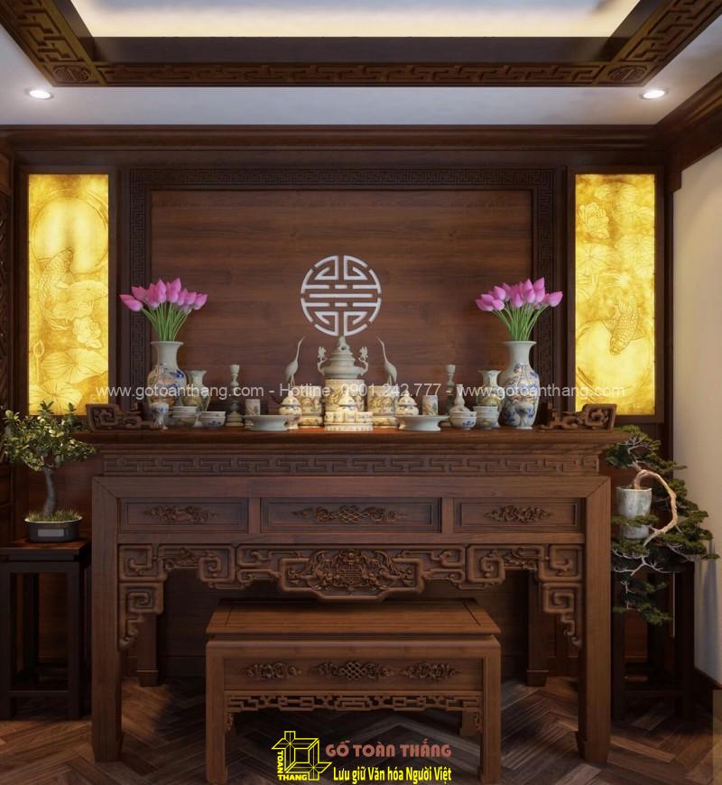 Bàn Thờ đứng hiện đại gỗ Gõ đỏ BT-40 Bàn Thờ đứng hiện đại gỗ Gõ đỏ BT-40