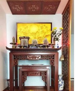 Bàn Thờ đứng hiện đại gỗ Gõ đỏ BT-02