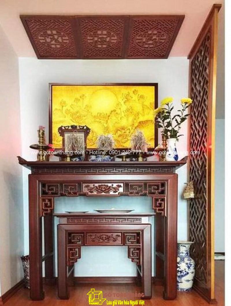 Bàn Thờ đứng hiện đại gỗ Gõ đỏ BT-02 Bàn Thờ đứng hiện đại gỗ Gõ đỏ BT-02