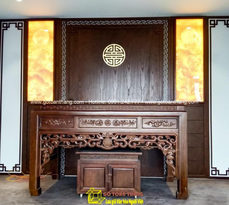 Bàn Thờ đứng hiện đại gỗ Gõ đỏ BT-11 Bàn Thờ đứng hiện đại gỗ Gõ đỏ BT-11