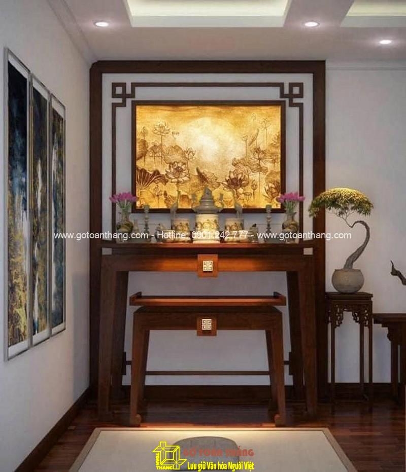 Bàn Thờ đứng hiện đại gỗ Gõ đỏ BT-13 Bàn Thờ đứng hiện đại gỗ Gõ đỏ BT-13
