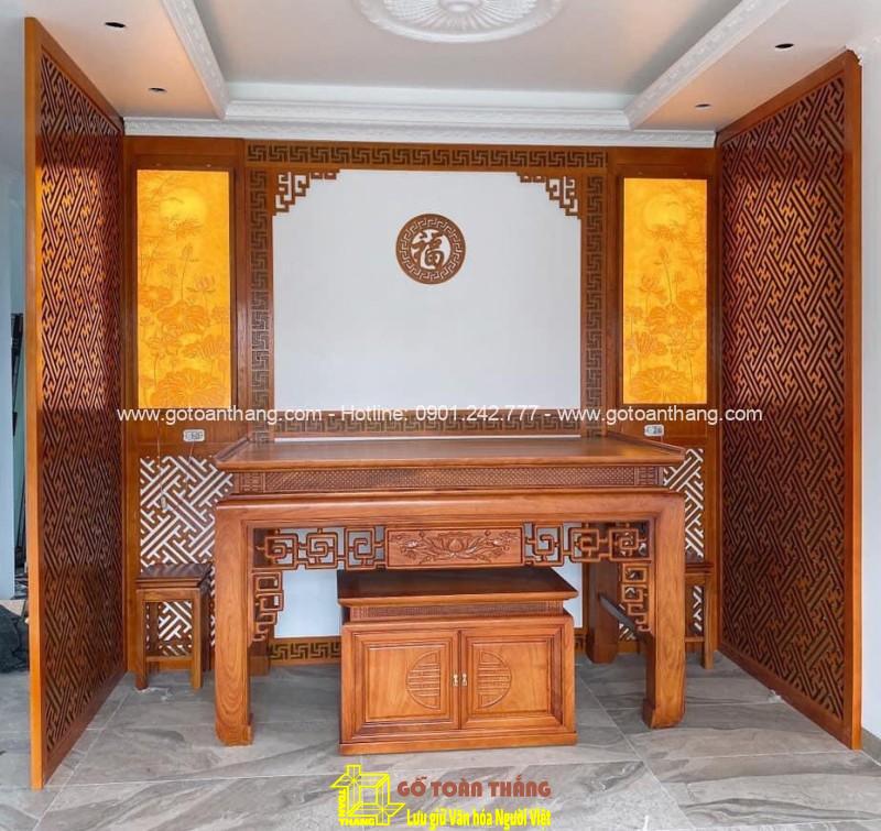 Bàn Thờ đứng hiện đại gỗ Gõ đỏ BT-14 Bàn Thờ đứng hiện đại gỗ Gõ đỏ BT-14