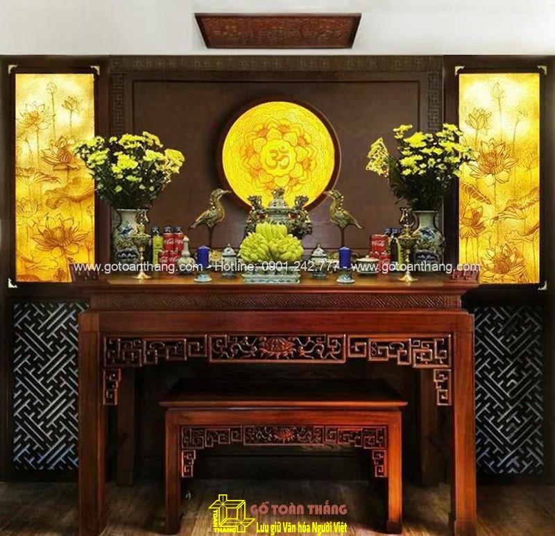 Bàn Thờ đứng hiện đại gỗ Gõ đỏ BT-03 Bàn Thờ đứng hiện đại gỗ Gõ đỏ BT-03