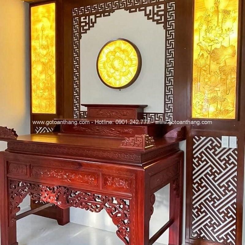 Bàn Thờ đứng hiện đại gỗ Gõ đỏ BT-21