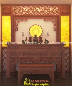 Bàn Thờ đứng hiện đại gỗ Gõ đỏ BT-23