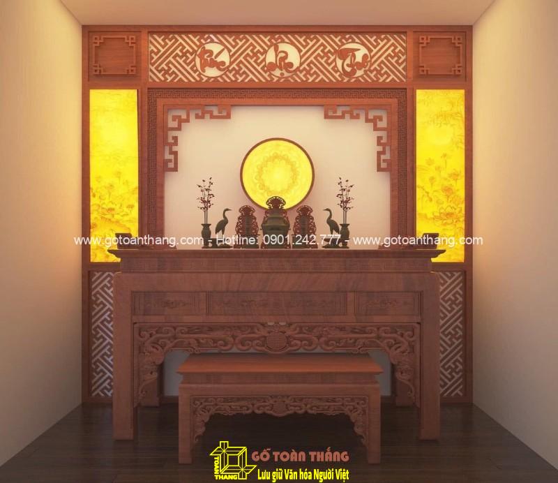 Bàn Thờ đứng hiện đại gỗ Gõ đỏ BT-23 Bàn Thờ đứng hiện đại gỗ Gõ đỏ BT-23