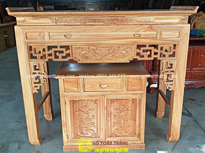 Bàn Thờ đứng hiện đại gỗ Gõ đỏ BT-24 Bàn Thờ đứng hiện đại gỗ Gõ đỏ BT-24