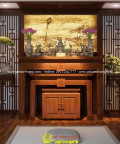 Bàn Thờ đứng hiện đại gỗ Gõ đỏ BT-25