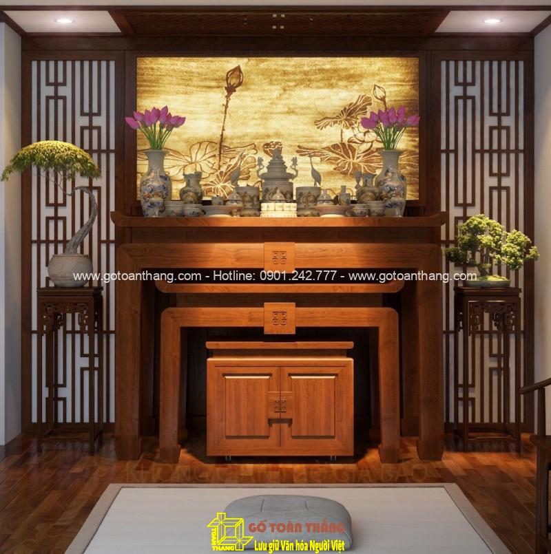 Bàn Thờ đứng hiện đại gỗ Gõ đỏ BT-25 Bàn Thờ đứng hiện đại gỗ Gõ đỏ BT-25