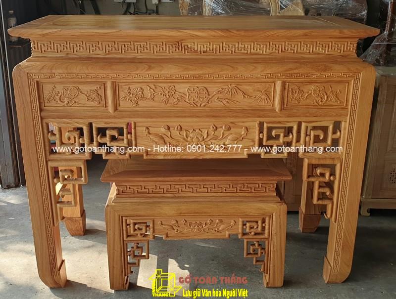 Bàn Thờ đứng hiện đại gỗ Gõ đỏ BT-26 Bàn Thờ đứng hiện đại gỗ Gõ đỏ BT-26