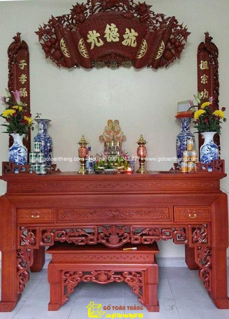 Bàn Thờ đứng hiện đại gỗ Gõ đỏ BT-27 Bàn Thờ đứng hiện đại gỗ Gõ đỏ BT-27