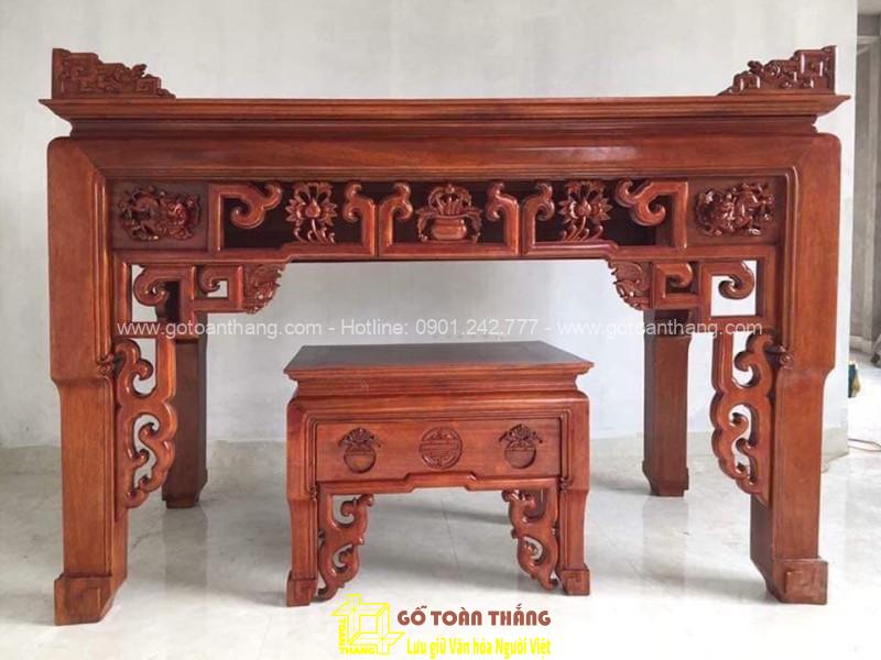 Bàn Thờ đứng hiện đại gỗ Gõ đỏ BT-37 Bàn Thờ đứng hiện đại gỗ Gõ đỏ BT-37