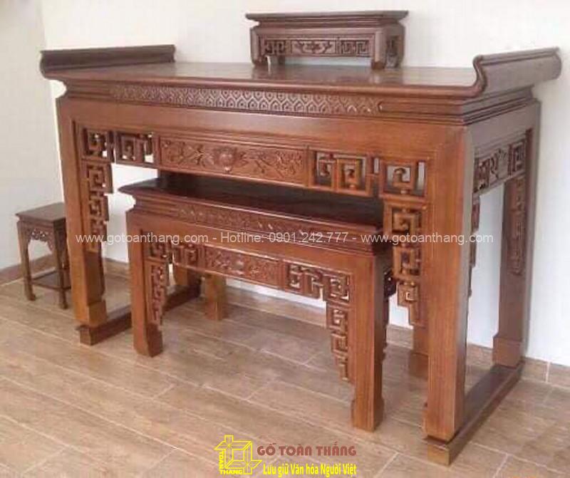 Bàn Thờ đứng hiện đại gỗ Gõ đỏ BT-38 Bàn Thờ đứng hiện đại gỗ Gõ đỏ BT-38