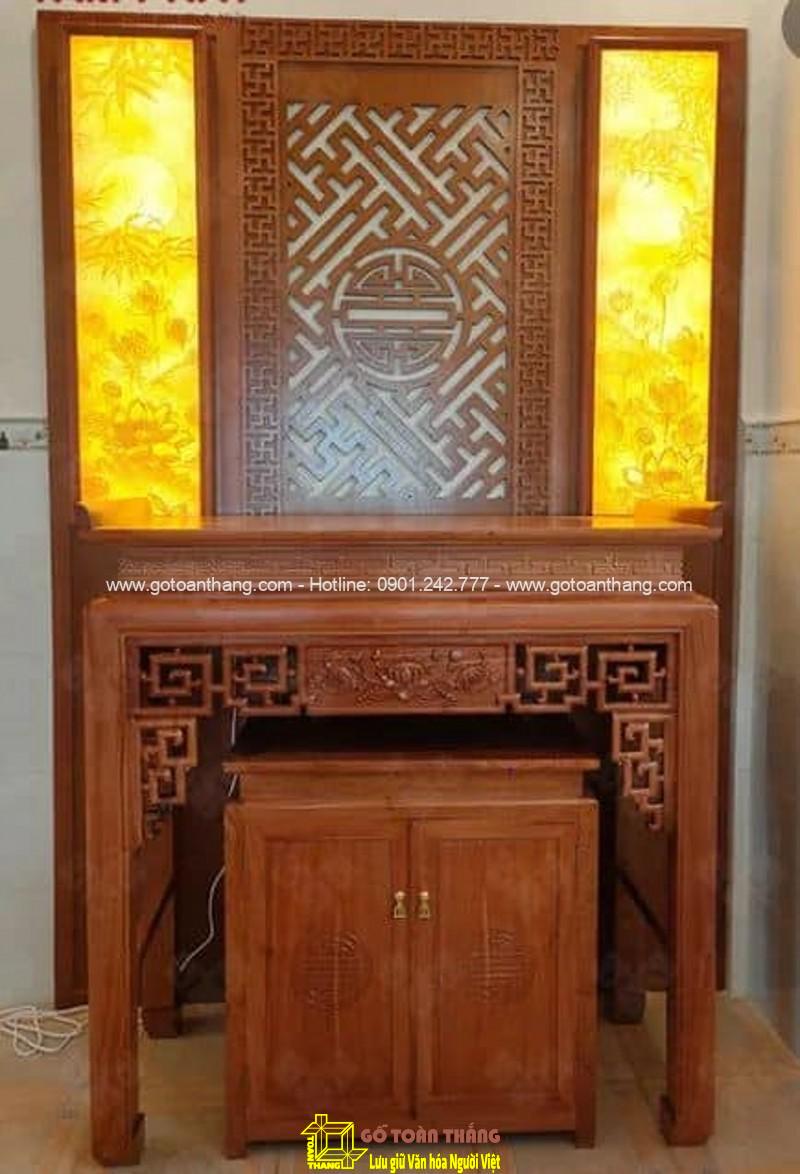 Bàn Thờ đứng hiện đại gỗ Gõ đỏ BT-05 Bàn Thờ đứng hiện đại gỗ Gõ đỏ BT-05