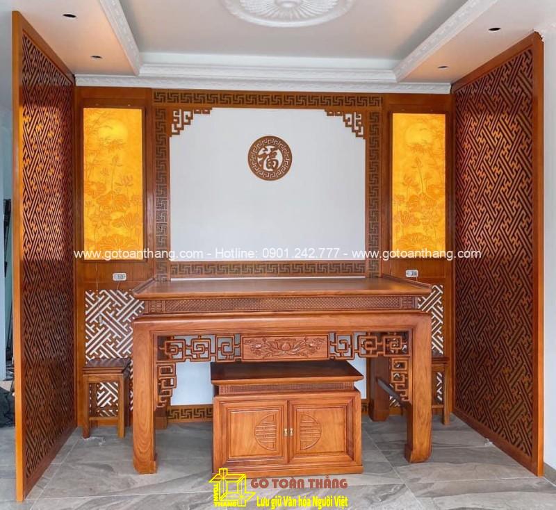 Bàn Thờ đứng hiện đại gỗ Gõ đỏ BT-07 Bàn Thờ đứng hiện đại gỗ Gõ đỏ BT-07
