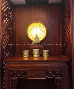 Bàn Thờ Phật dáng hiện đại gỗ Gụ BTP-02