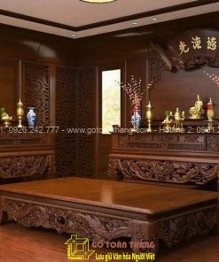Sập thờ được làm từ nhiều chất liệu gỗ khác nhau