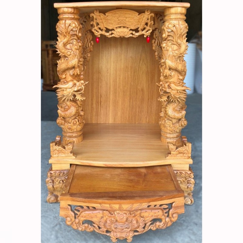 Bàn thờ Thần Tài gỗ Gõ đỏ BTT-10 Bàn thờ Thần Tài gỗ Gõ đỏ BTT-10