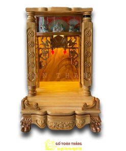 Bàn thờ Thần Tài gỗ Gõ đỏ BTT-12