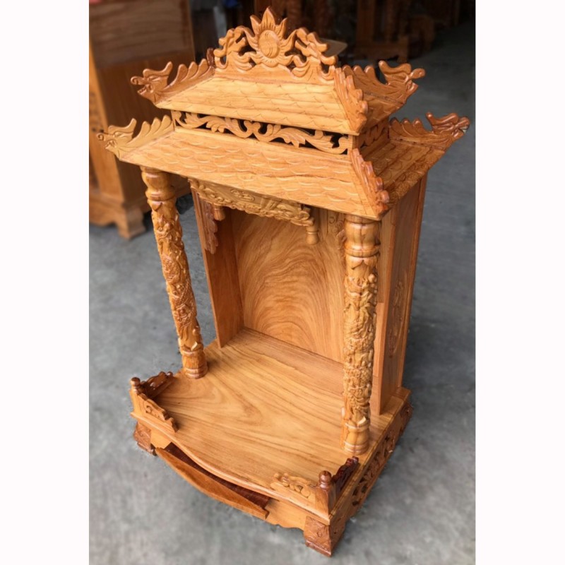 Bàn thờ Thần Tài gỗ Gõ đỏ BTT-02 Bàn thờ Thần Tài gỗ Gõ đỏ BTT-02 - Ảnh 2