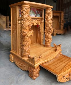 Bàn thờ Thần Tài gỗ Gõ đỏ BTT-04