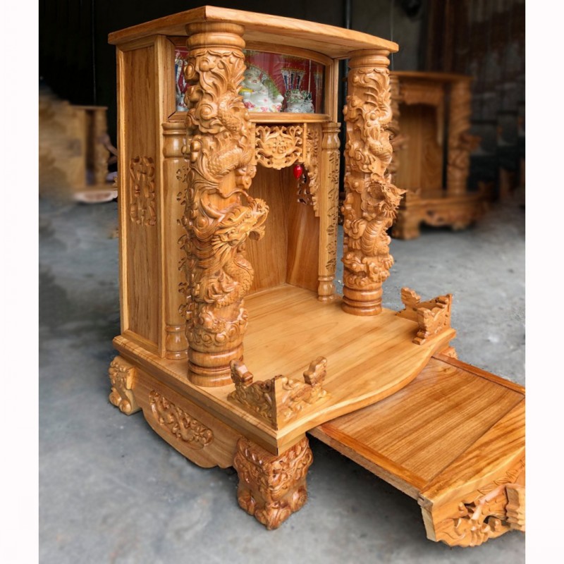 Bàn thờ Thần Tài gỗ Gõ đỏ BTT-04 Bàn thờ Thần Tài gỗ Gõ đỏ BTT-04