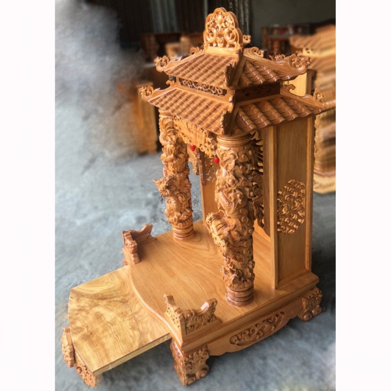 Bàn thờ Thần Tài gỗ Gõ đỏ BTT-07 Bàn thờ Thần Tài gỗ Gõ đỏ BTT-07
