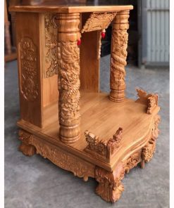 Bàn thờ Thần Tài gỗ Gõ đỏ BTT-08