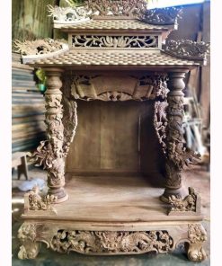 Bàn thờ Thần Tài gỗ Gõ Gụ BTT-14