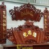 Bộ Hoành phi Câu đối Gỗ Gõ đỏ HPĐ-03