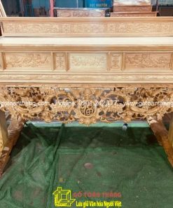 Sập thờ Tứ Linh gỗ Gõ đỏ 2 tầng ST-08