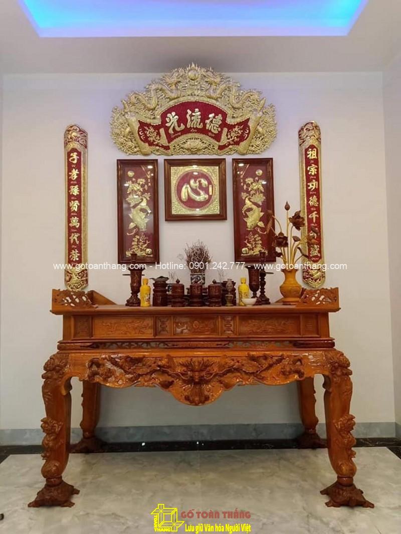Sập thờ Tứ Linh gỗ Gõ đỏ ST-09 Giới thiệu về sập thờ