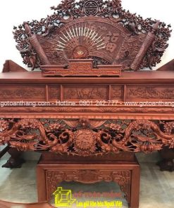 Sập thờ Tứ Linh gỗ Gõ đỏ ST-10