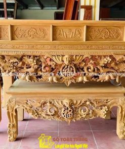 Sập thờ họa tiết Mai Điểu