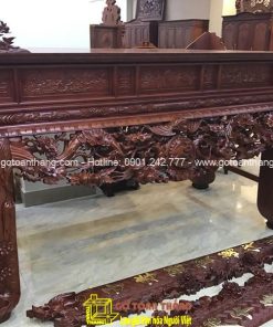 Bộ Sập thờ Tứ Linh gỗ Gõ đỏ ST-14