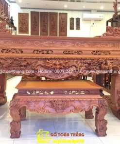 Bộ Sập thờ Tứ Linh gỗ Gõ đỏ ST-15