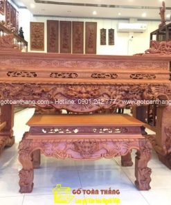 Sập thờ Tứ Linh gỗ Gõ đỏ VIP ST-03