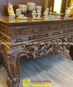 Sập thờ Tứ Linh gỗ Gụ 1 tầng ST-04