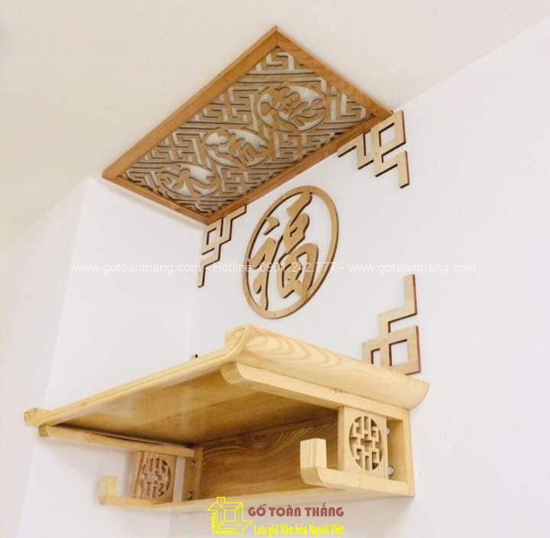 Trang thờ treo tường gỗ Sồi TT-02 Trang thờ treo tường gỗ Sồi TT-02