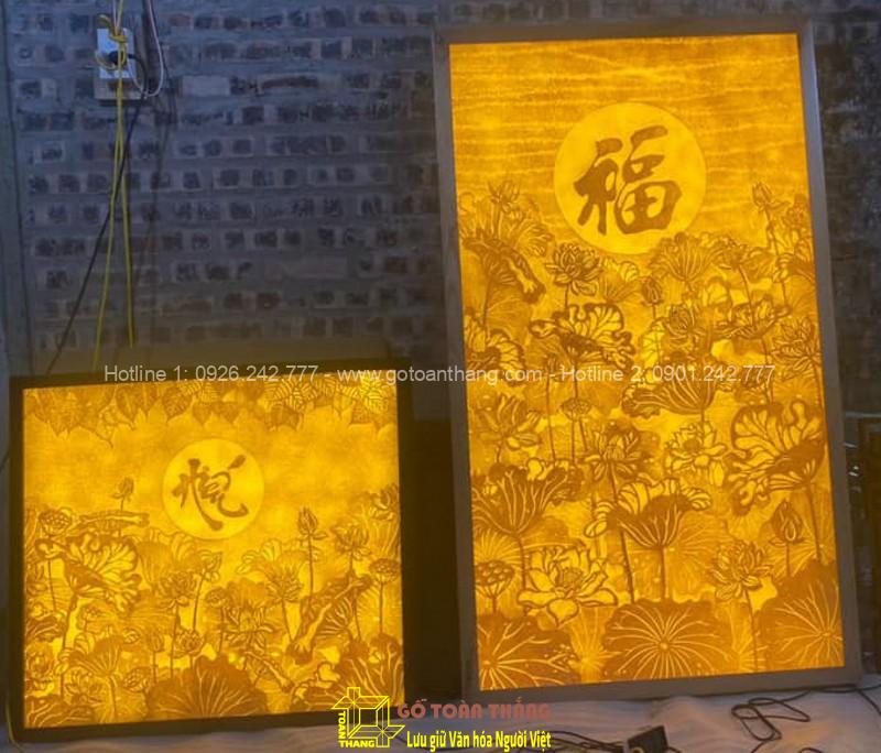 Tranh Trúc Chỉ cảnh Sen TTC-12 Tranh Trúc Chỉ cảnh Sen TTC-12