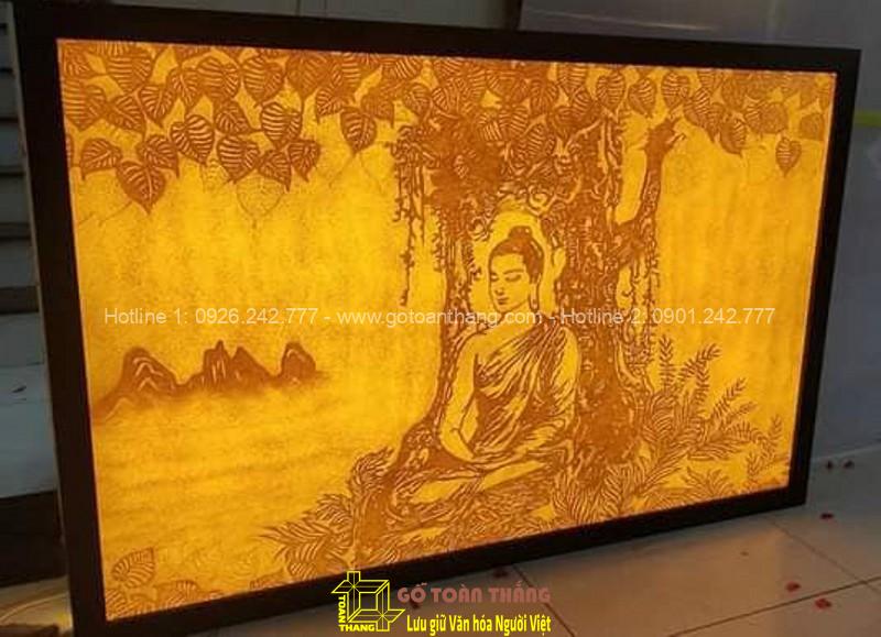 Tranh Trúc Chỉ cõi Phật TTC-04 Tranh trúc chỉ hình Đức Phật