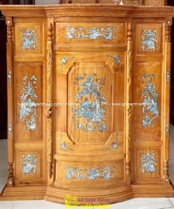 Tủ thờ gỗ Gõ đỏ Cẩn Ốc TTH-02