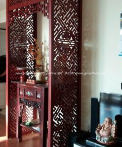 Vách ngăn CNC phòng thờ chữ Vạn VNT-02