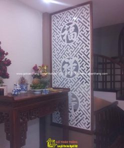 Vách ngăn CNC phòng thờ chữ Phúc Lộc Thọ VNT-04