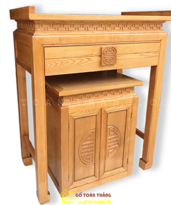 Bàn Thờ đứng hiện đại gỗ Sồi BTS-02