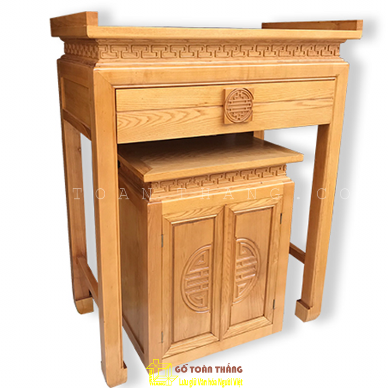 Bàn Thờ đứng hiện đại gỗ Sồi BTS-02 Bàn Thờ đứng hiện đại gỗ Sồi BTS-02