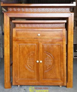 Bàn Thờ đứng hiện đại gỗ Sồi BTS-05