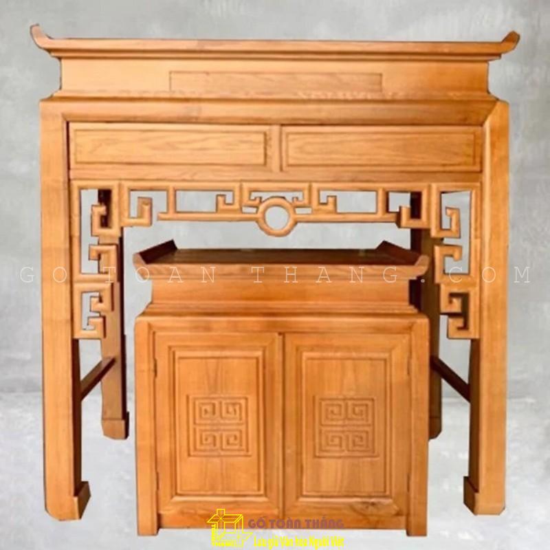 Bàn Thờ đứng hiện đại gỗ Sồi BTS-09 Bàn thờ gỗ Toàn Thắng - Bàn thờ quận 7 chất lượng nhất