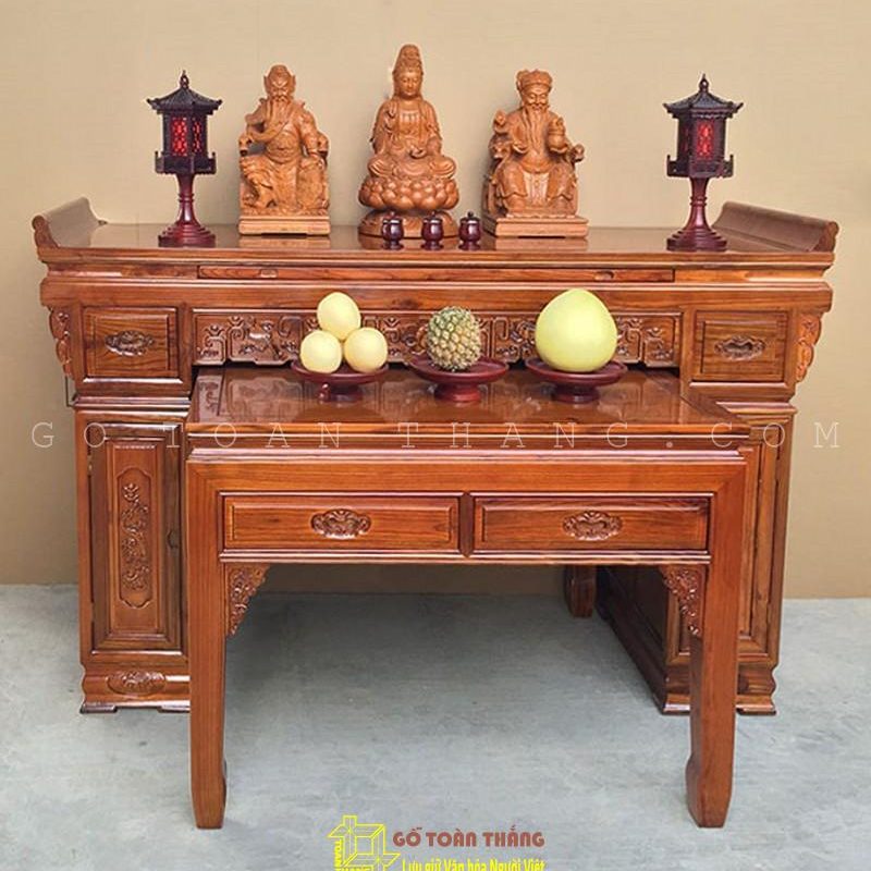 Bàn Thờ 2 tầng gỗ Gõ đỏ BTG-11